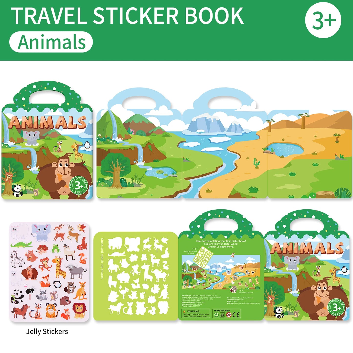 Create, Peel, Repeat! – Kids' Reusable DIY Sticker Book Set (Multi-Theme Bubble Fun)