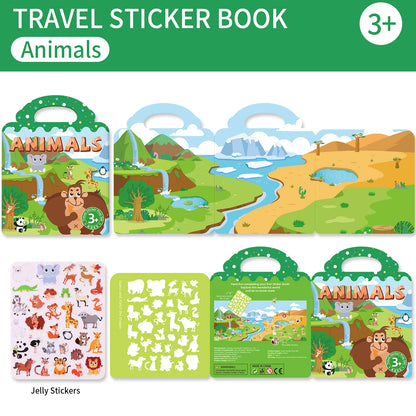 Create, Peel, Repeat! – Kids' Reusable DIY Sticker Book Set (Multi-Theme Bubble Fun)