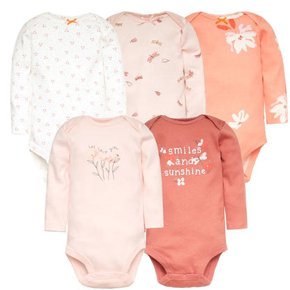 SnuggleTime Favourites – 5-Piece Baby Bodysuit Set (Unisex | Newborn to Toddler)