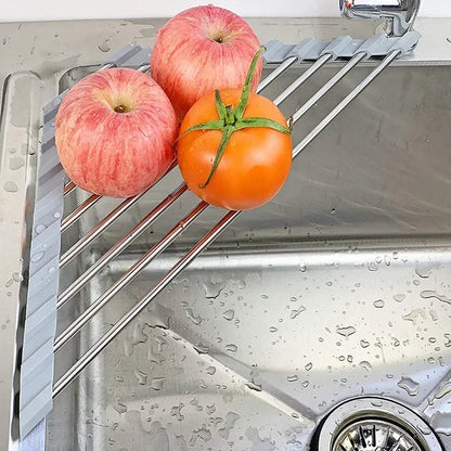 Clever Corners – Foldable Roll-Up Triangle Dish Drying Rack & Sink Organiser