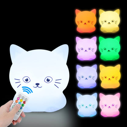 Night Owl Glow – Soothing Silicone Night Light with Remote Control & Colour Change