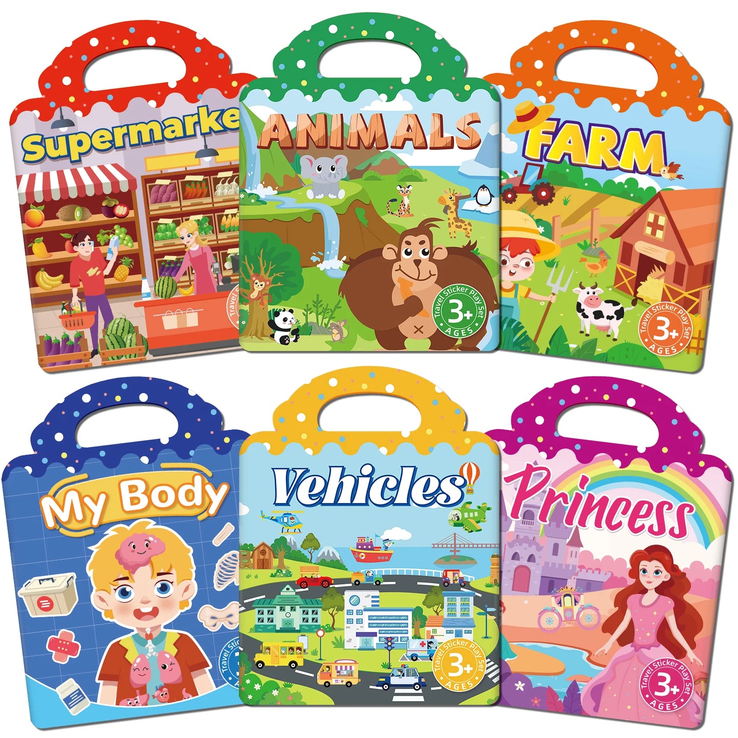 Create, Peel, Repeat! – Kids' Reusable DIY Sticker Book Set (Multi-Theme Bubble Fun)