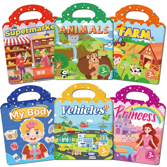 Create, Peel, Repeat! – Kids' Reusable DIY Sticker Book Set (Multi-Theme Bubble Fun)
