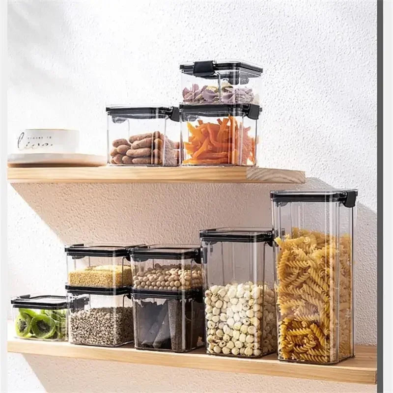 Keep It Fresh – 4 Transparent Food Storage Canister Set