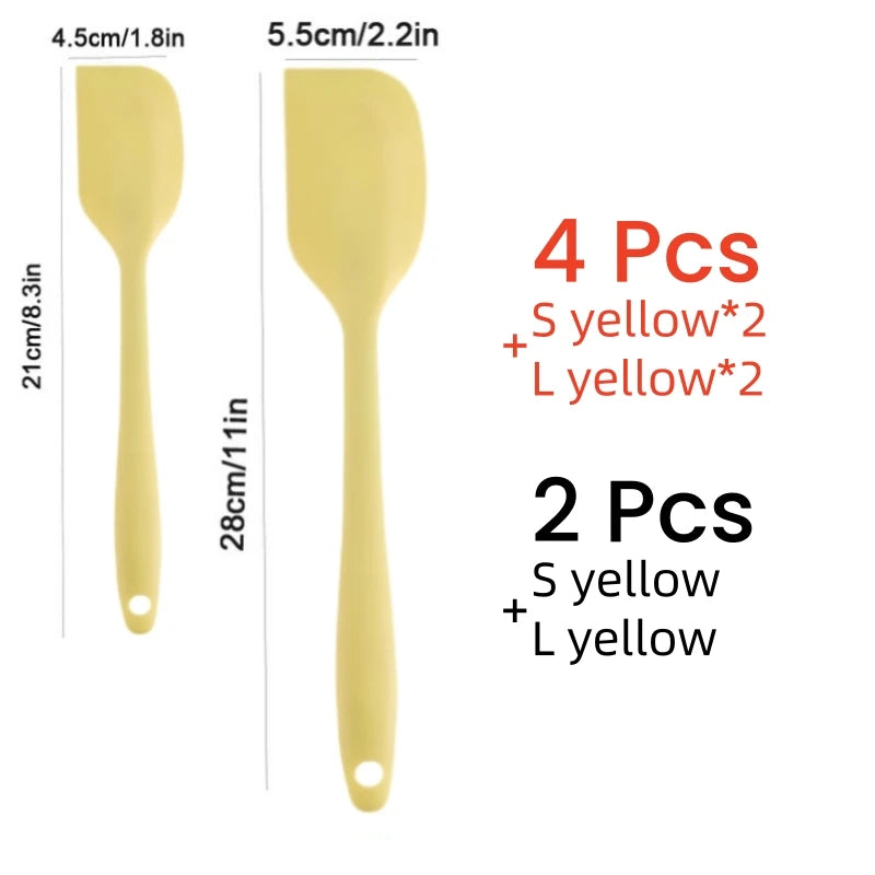 SmoothSpread Silicone Spatula 2/4Pcs – The Sleek Way to Scoop, Scrape & Swirl