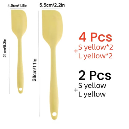SmoothSpread Silicone Spatula 2/4Pcs – The Sleek Way to Scoop, Scrape & Swirl