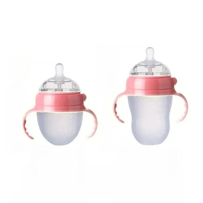 Soothe & Sip – Anti-Choking Silicone Baby Feeding Bottle with Handles – Nipple Bottle for Baby 0-9 Month 150ML/250ML