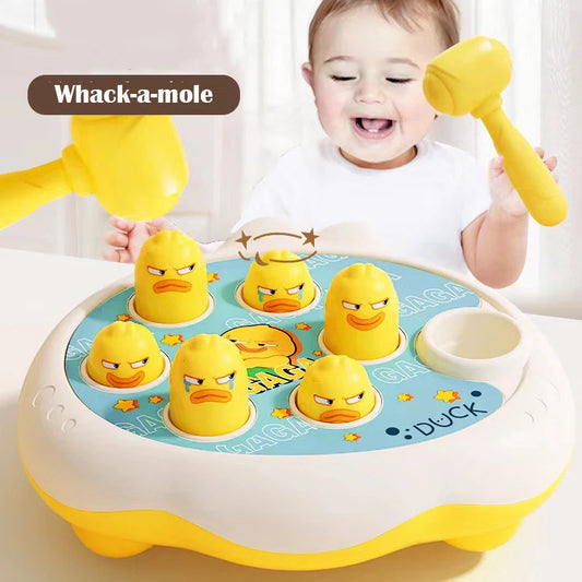 Tap, Laugh & Learn – Duck/Frog/Pig Montessori Puzzle Toy with Hammer for Baby Development