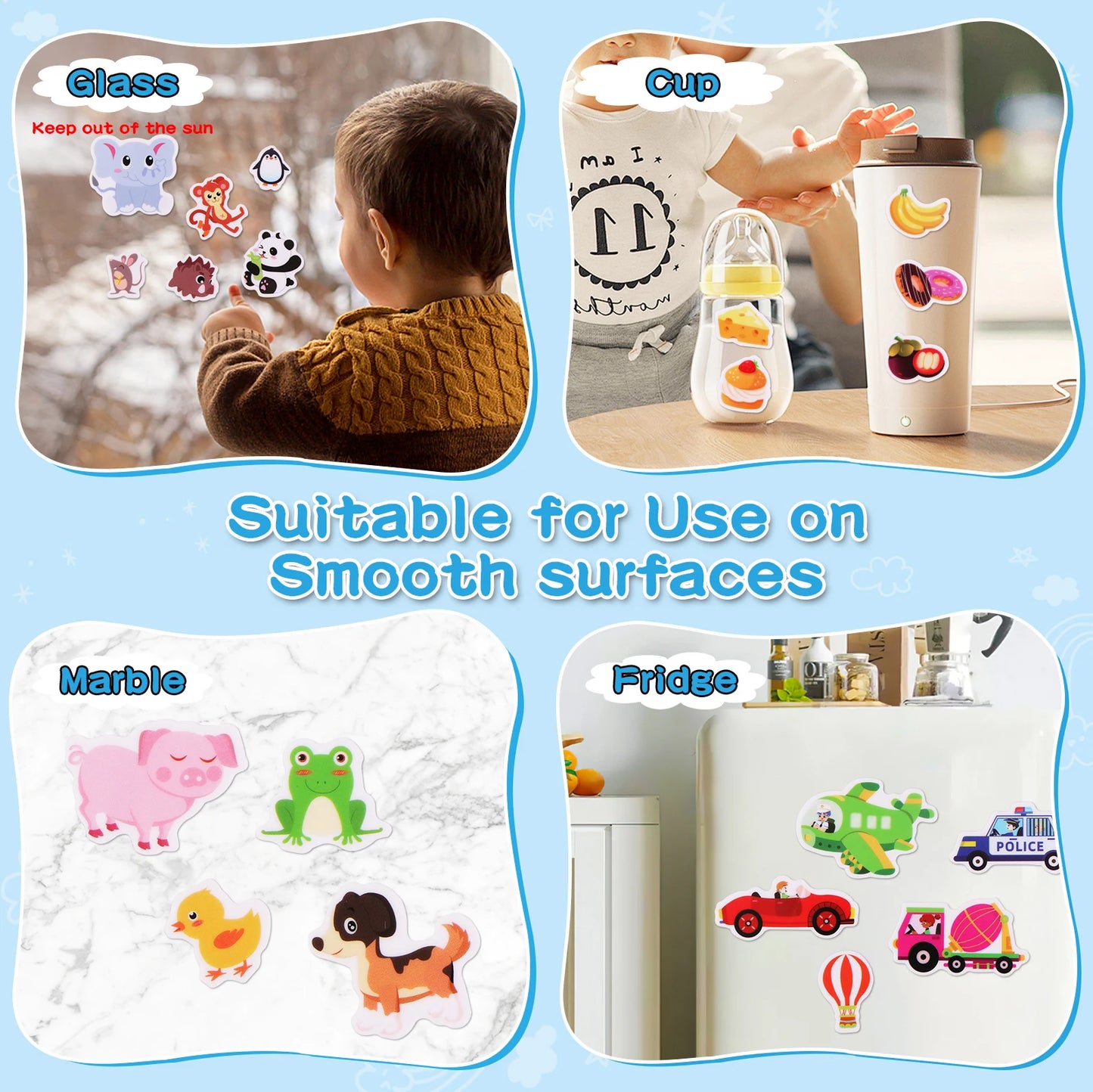 Create, Peel, Repeat! – Kids' Reusable DIY Sticker Book Set (Multi-Theme Bubble Fun)