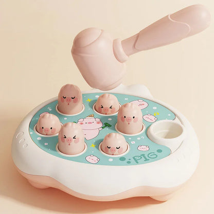 Tap, Laugh & Learn – Duck/Frog/Pig Montessori Puzzle Toy with Hammer for Baby Development