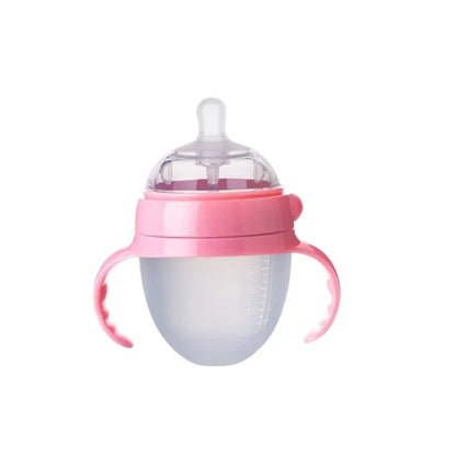 Soothe & Sip – Anti-Choking Silicone Baby Feeding Bottle with Handles – Nipple Bottle for Baby 0-9 Month 150ML/250ML