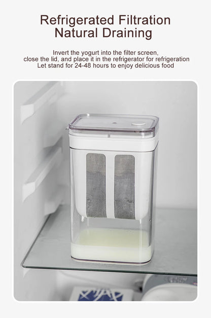 Pure & Simple Greek‑Style Yoghurt Maker – Stainless‑Steel Strainer for Thick, Creamy Perfection