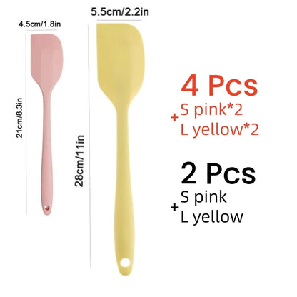 SmoothSpread Silicone Spatula 2/4Pcs – The Sleek Way to Scoop, Scrape & Swirl