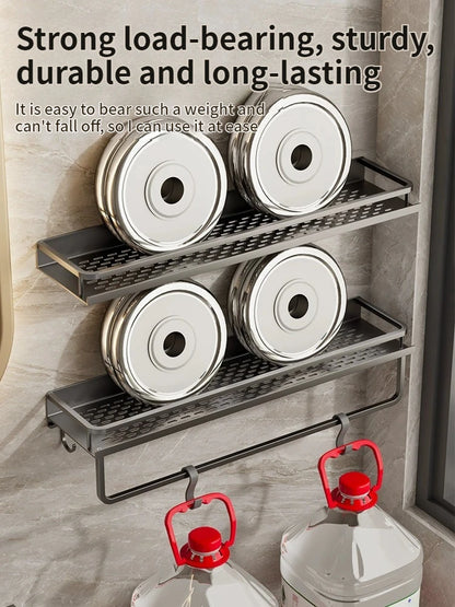 Grip‑n‑Go AeroRack – The Drill‑Free Aluminium Shelf for Kitchens & Bathrooms