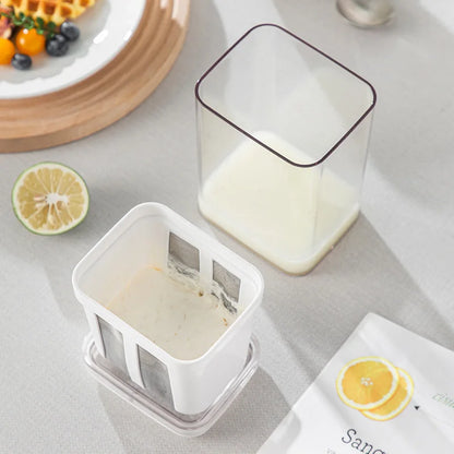 Pure & Simple Greek‑Style Yoghurt Maker – Stainless‑Steel Strainer for Thick, Creamy Perfection