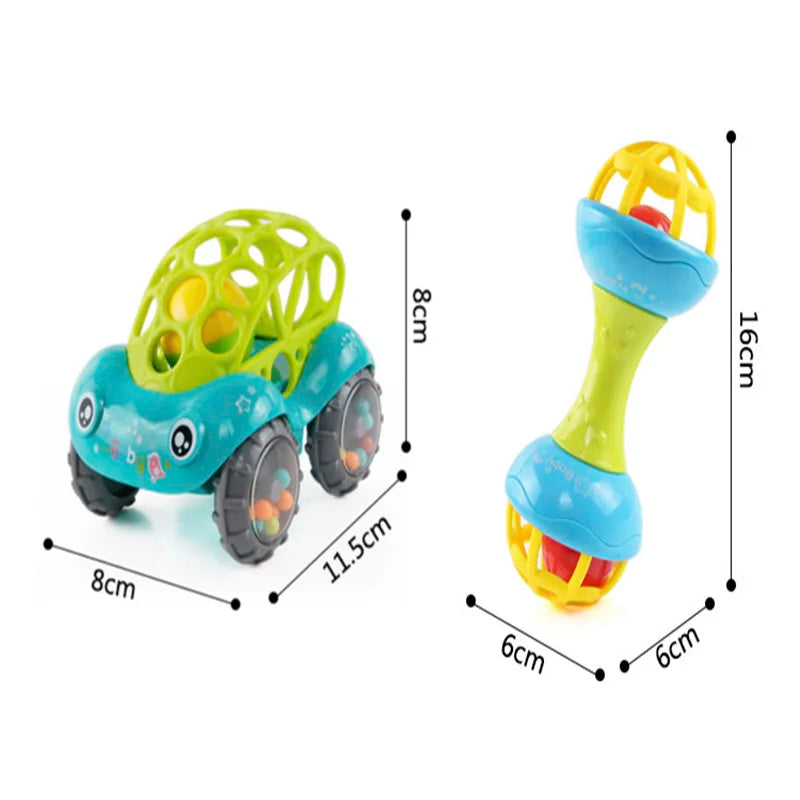 Silicone Teething Toys For Babies 0 12 Months – Sensory Rattle & Teether for Tiny Trailblazers