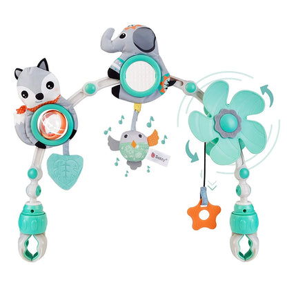 Little Explorer’s Delight – Foldable Musical Stroller Arch Toy for Sensory Play On-the-Go