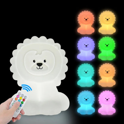 Night Owl Glow – Soothing Silicone Night Light with Remote Control & Colour Change