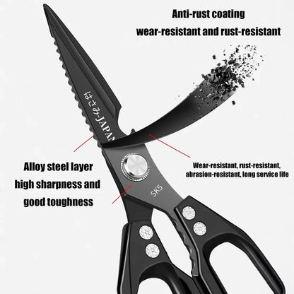 One Tool to Rule the Kitchen – Multifunctional Stainless Steel Kitchen Scissors