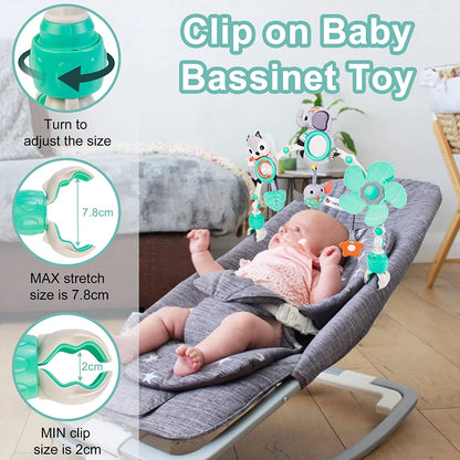 Little Explorer’s Delight – Foldable Musical Stroller Arch Toy for Sensory Play On-the-Go