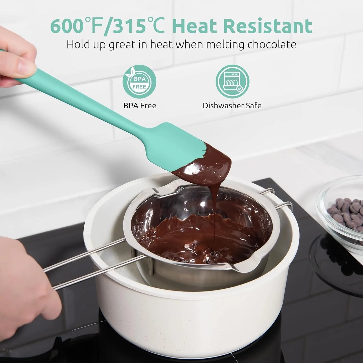 SmoothSpread Silicone Spatula 2/4Pcs – The Sleek Way to Scoop, Scrape & Swirl