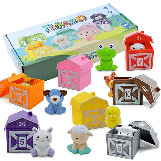 Little Farmers at Play – Montessori Colour Sorting & Counting Barn Toy Set