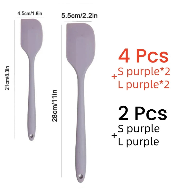 SmoothSpread Silicone Spatula 2/4Pcs – The Sleek Way to Scoop, Scrape & Swirl