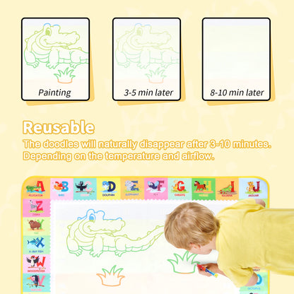 Splash-Free Creativity – 100x80CM Magic Water Drawing Mat for Mess-Free Fun & Learning