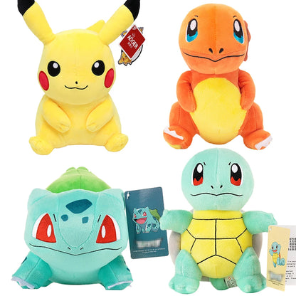 Pokemon Plush Toy High Quality With Tag – Anime Cartoon Pikachu Charmander Squirtle Bulbasaur – Cuddle‑Ready Plush Squad