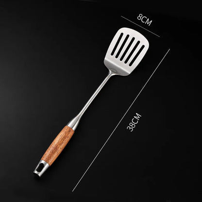 Wide Stainless Steel Spatula for Fish & Steak – Gentle Lift, Professional Finish