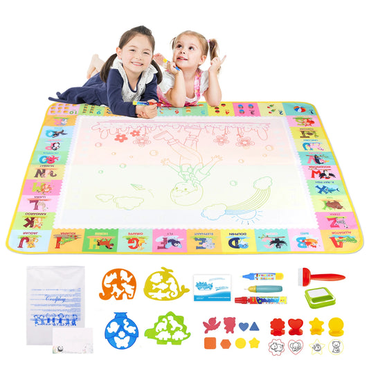 Splash-Free Creativity – 100x80CM Magic Water Drawing Mat for Mess-Free Fun & Learning