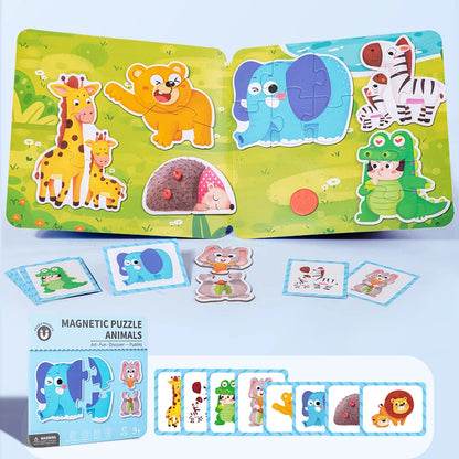 Mix, Match & Imagine – Montessori Magnetic Puzzle Book for Creative Learning