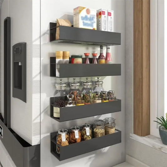 Snap‑Organise Magnetic Fridge Caddy – Spice Rack – Storage That Sticks