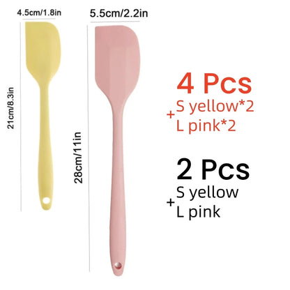 SmoothSpread Silicone Spatula 2/4Pcs – The Sleek Way to Scoop, Scrape & Swirl