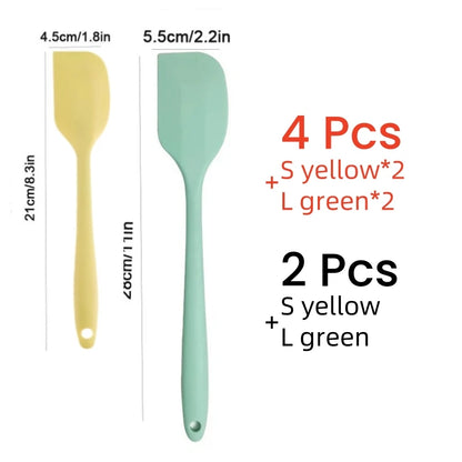 SmoothSpread Silicone Spatula 2/4Pcs – The Sleek Way to Scoop, Scrape & Swirl