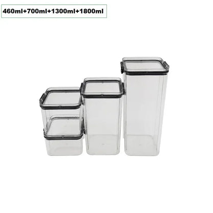 Keep It Fresh – 4 Transparent Food Storage Canister Set