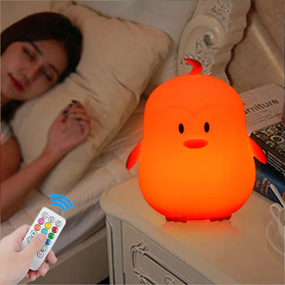 Night Owl Glow – Soothing Silicone Night Light with Remote Control & Colour Change