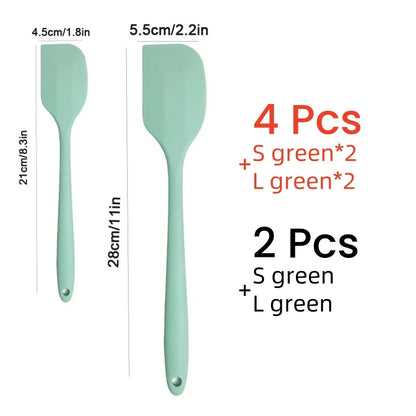 SmoothSpread Silicone Spatula 2/4Pcs – The Sleek Way to Scoop, Scrape & Swirl