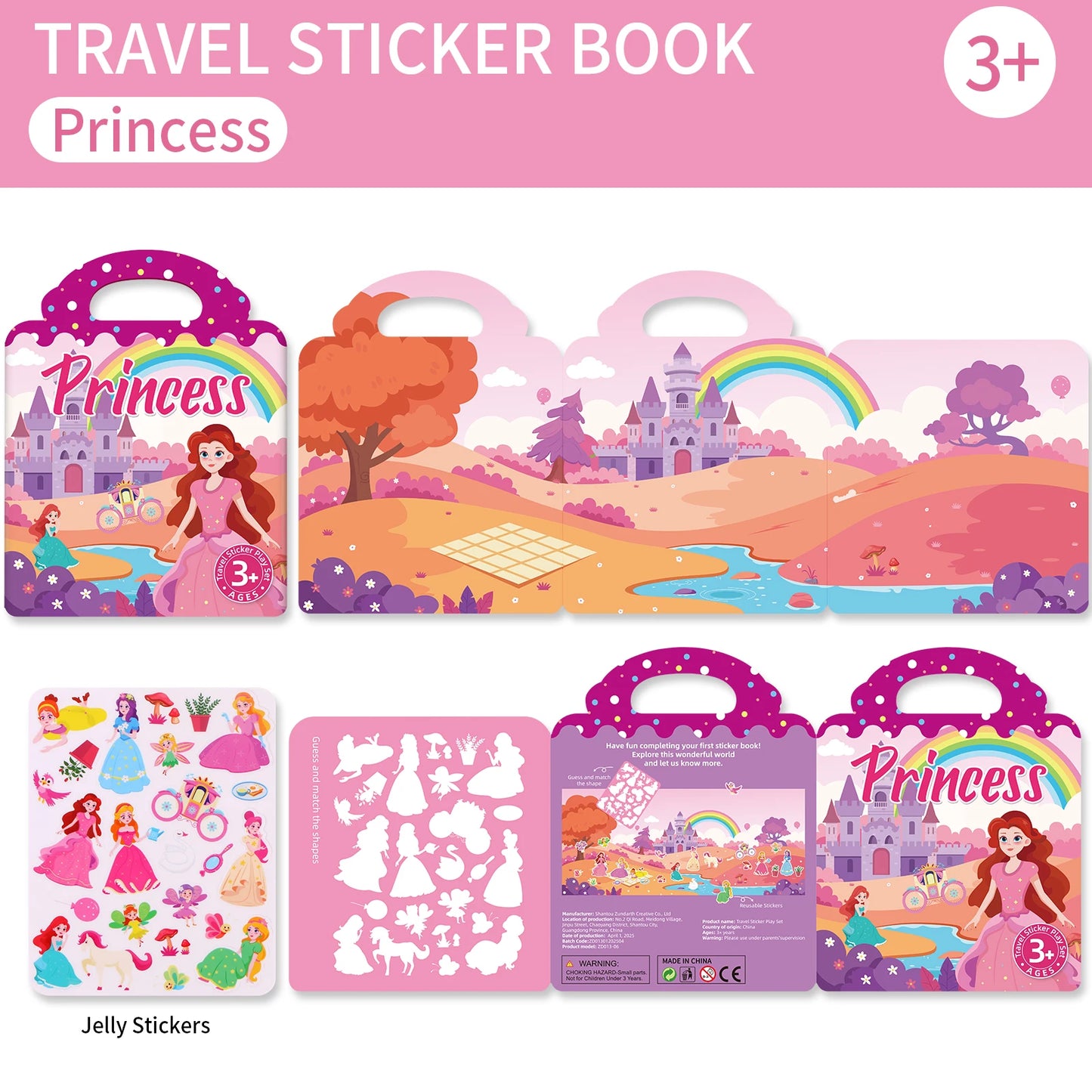 Create, Peel, Repeat! – Kids' Reusable DIY Sticker Book Set (Multi-Theme Bubble Fun)
