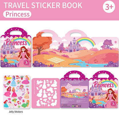 Create, Peel, Repeat! – Kids' Reusable DIY Sticker Book Set (Multi-Theme Bubble Fun)