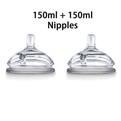 Soothe & Sip – Anti-Choking Silicone Baby Feeding Bottle with Handles – Nipple Bottle for Baby 0-9 Month 150ML/250ML