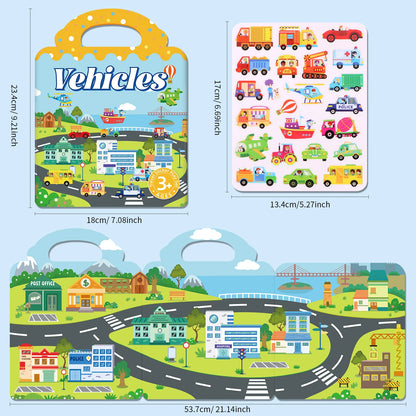 Create, Peel, Repeat! – Kids' Reusable DIY Sticker Book Set (Multi-Theme Bubble Fun)