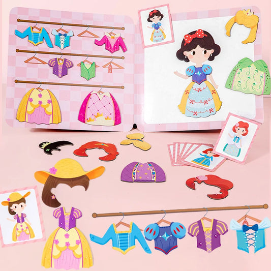 Mix, Match & Imagine – Montessori Magnetic Puzzle Book for Creative Learning