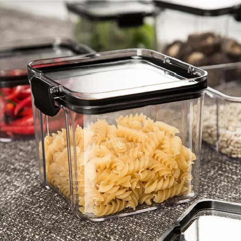 Keep It Fresh – 4 Transparent Food Storage Canister Set