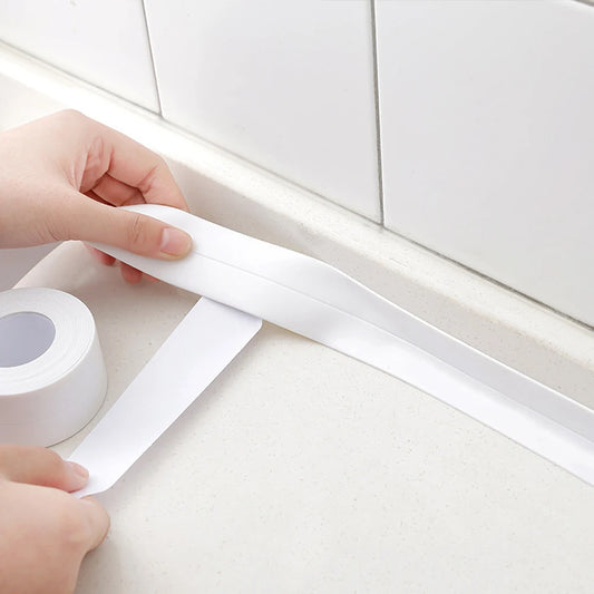Seal & Shield Waterproof Tape – Clean Edges, Zero Leaks – Oil-Proof Kitchen Sink Caulk Seal Strip PVC Waterproof Shower Wall Sticker for Toilet Corner
