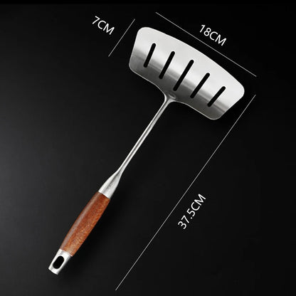 Wide Stainless Steel Spatula for Fish & Steak – Gentle Lift, Professional Finish