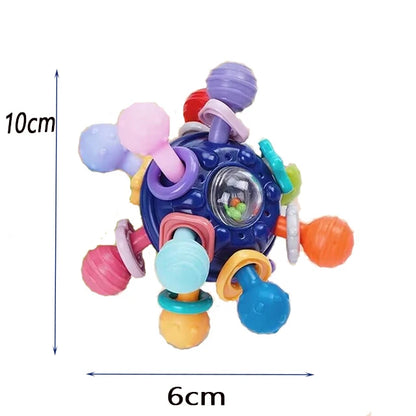 Silicone Teething Toys For Babies 0 12 Months – Sensory Rattle & Teether for Tiny Trailblazers