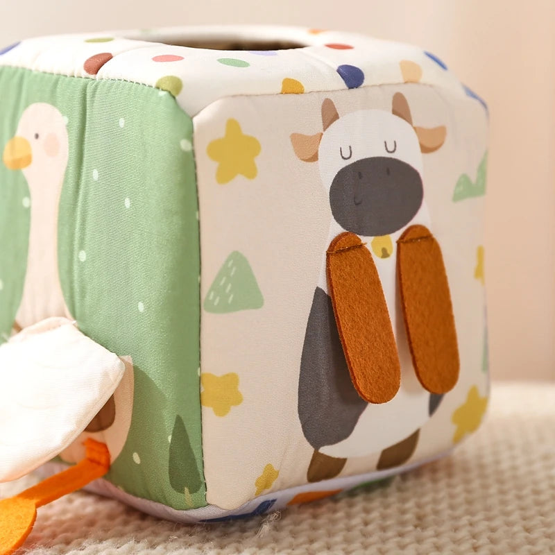 Tissue Time Surprise Box – Soft Play for Bright Little Minds – Baby Montessori Toy Cotton Tissue