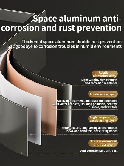 Grip‑n‑Go AeroRack – The Drill‑Free Aluminium Shelf for Kitchens & Bathrooms