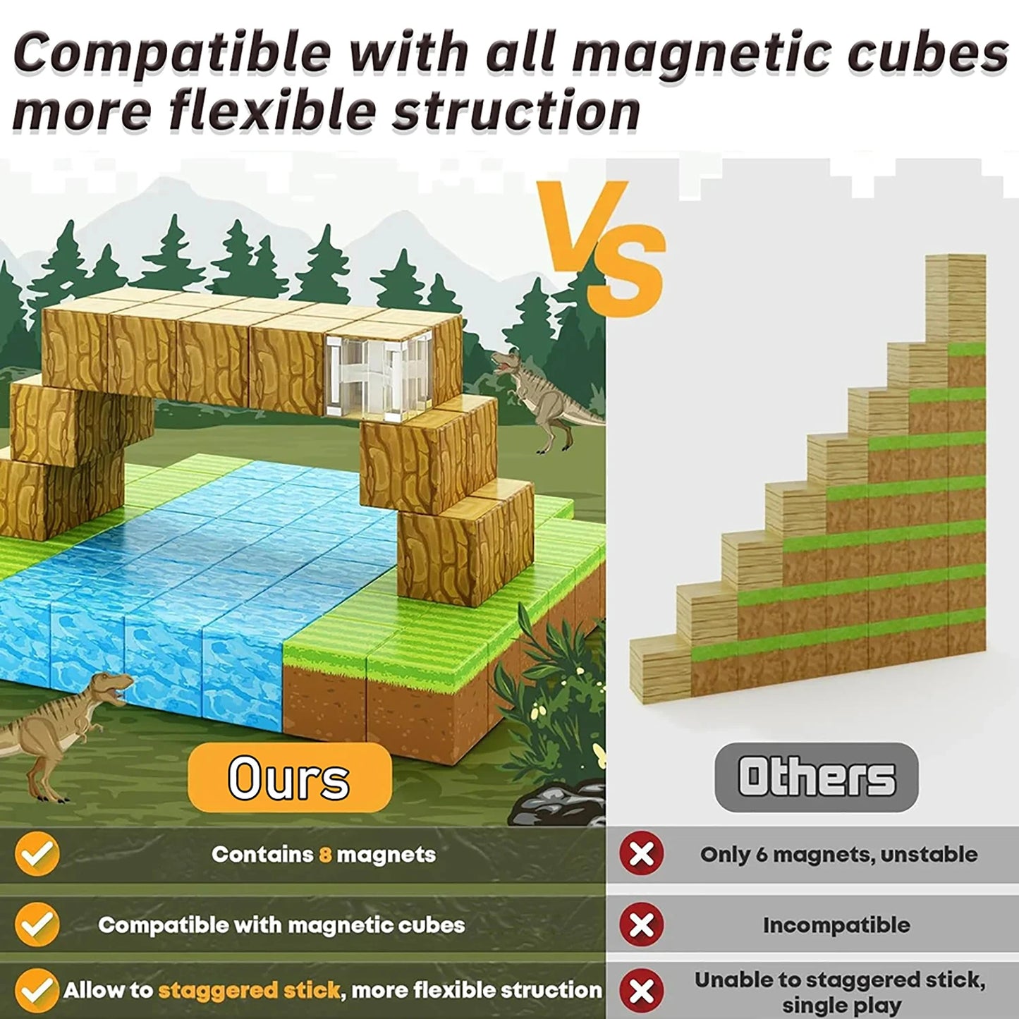 Magnetic Master Builder Set – 100 Pieces of Creative Fun – Blocks Toy Build Magnet Set For Boys Girls Stem